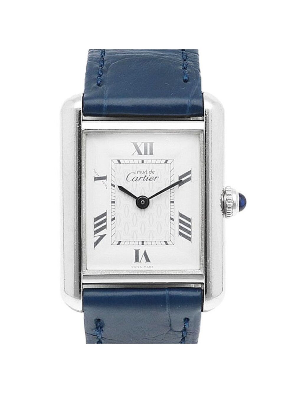 Cartier Must Tank MM Watch 925 Sterling Silver Quartz